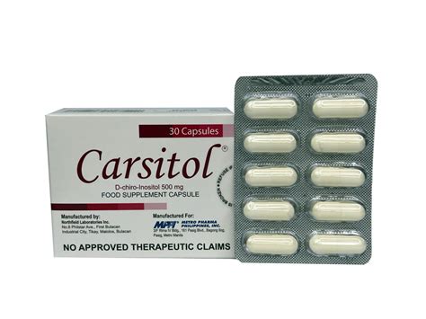 CARSITOL 500mg Capsule – Metro Pharma Phils., Inc..